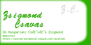 zsigmond csavas business card